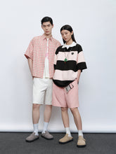 Men's Colorblock Striped Polo Shirt